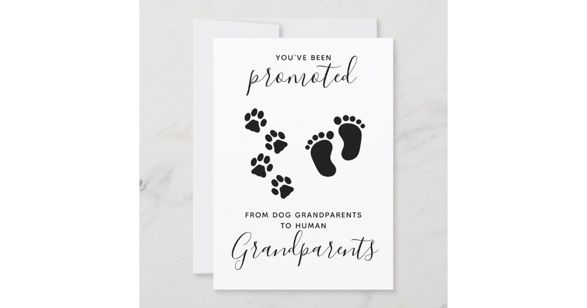 Grandparents you ve been promoted dog pregnancy announcement zazzle