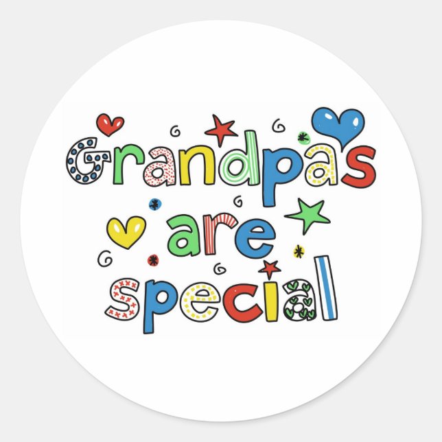 Grandpas are Special Classic Round Sticker (Front)