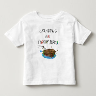 Grandpa's Best Fishing Buddy Cute Toddler T-Shirt