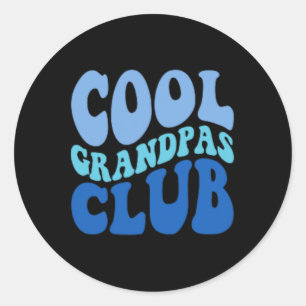 Grandpas Club Best Grandpa Ever Fathers Day Pocket Classic Round Sticker