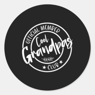 Grandpas Club Official Member Vintage For Women Me Classic Round Sticker