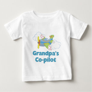Grandpa's Copilot Boy Baby T-Shirt