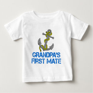 Grandpa's First Mate Baby T-Shirt