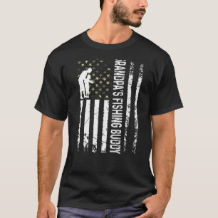 Grandpa's Fishing Buddy Dad Son Team Young Fisherm T-Shirt