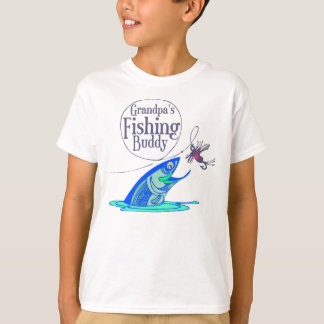 Grandpa's Fishing Buddy Kids T-shirts