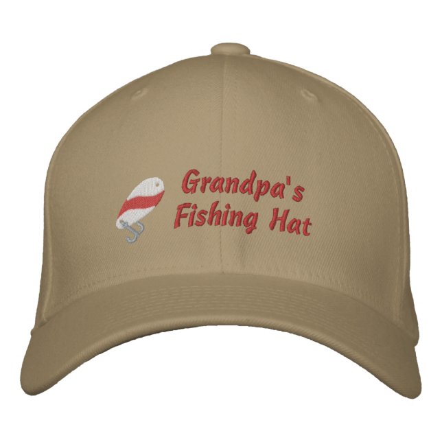 Grandpa's Fishing Hat Custom Personalised (Front)
