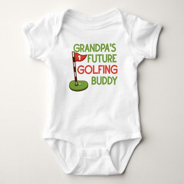 Grandpa's Future Golfing Buddy Baby Bodysuit (Front)