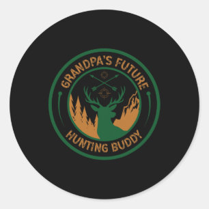 Grandpa's Future Hunting Buddy Grandson Hunting Bu Classic Round Sticker