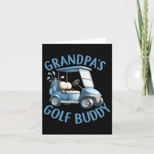 Grandpa's Gold Buddy Birthday Boy Golf Themed Matc Card (Front)