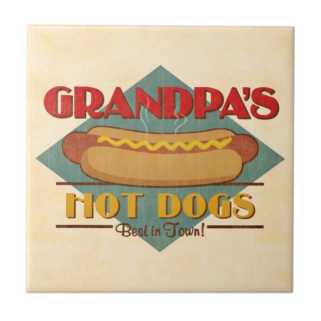 Grandpa's Hot Dogs Tile (Front)