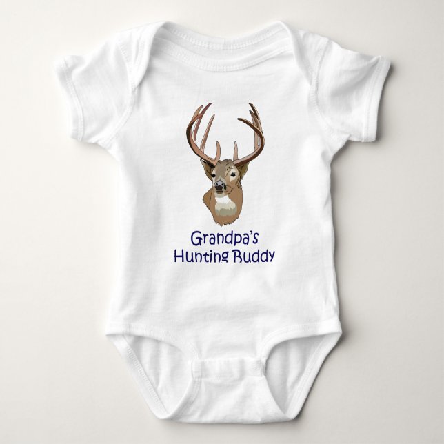 Grandpa's Hunting buddy Baby Bodysuit (Front)