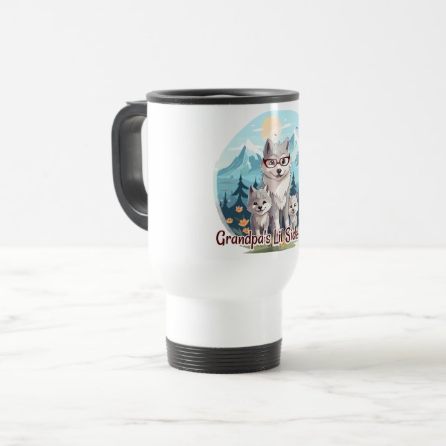 Grandpa's Lil Sidekicks Travel Mug (Front Left)