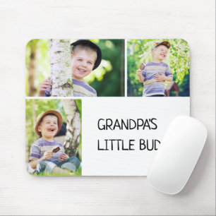 Grandpa's Little Buddy 3 Photo Child Grandson  Mouse Mat