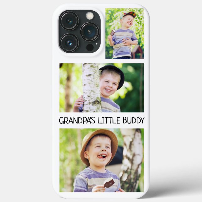 Grandpa's Little Buddy Grandchild Photo Collage Case-Mate iPhone Case (Back)