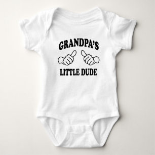 Grandpa's Little Dude Baby Bodysuit