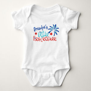 Grandpa's Little Firecracker Baby Bodysuit