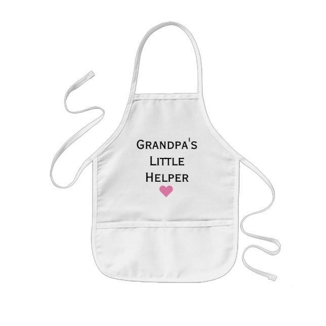Grandpa's Little Helper Grandkids Kids Apron (Front)