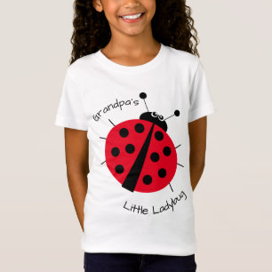 Grandpa's Little Ladybug Girly Kids Cartoon T-Shirt