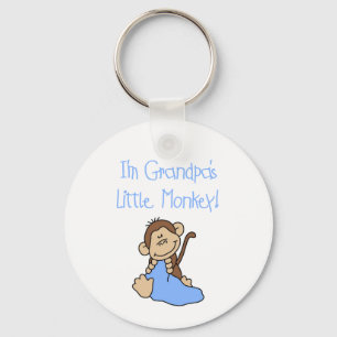 Grandpa's Little Monkey - Blue Tshirts and Gifts Key Ring