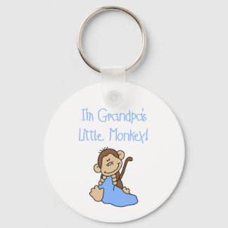 Grandpa's Little Monkey - Blue Tshirts and Gifts Key Ring