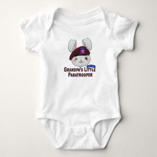 Grandpa's Little Paratrooper Bunny” Baby Bodysuit