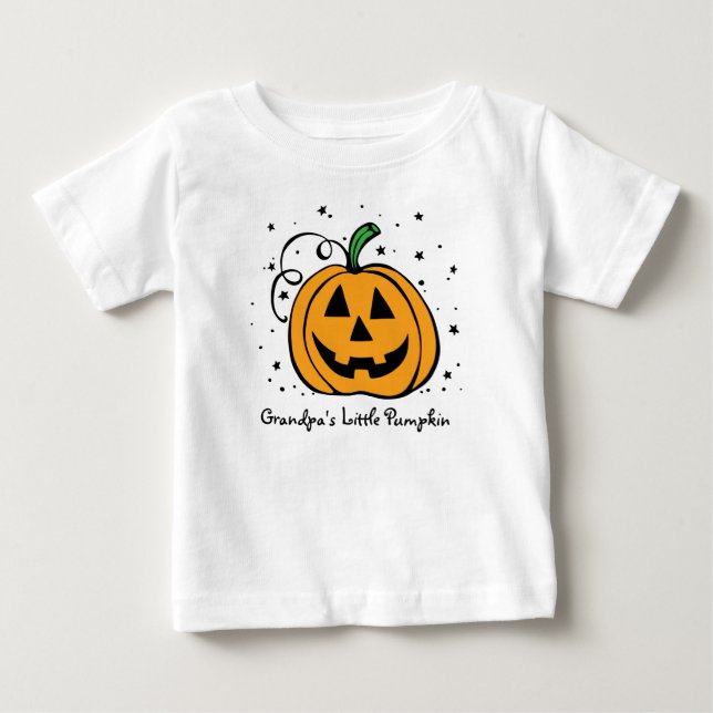 Grandpa's Little Pumpkin Infant Tee (Front)