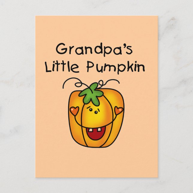 Grandpa's Little Pumpkin Tshirts and Gifts Postcard (Front)