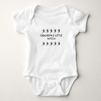 Grandpa's Little Witch Halloween Flying Witches Baby Bodysuit