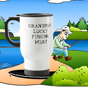 Grandpa's Lucky Fishing Travel Mug