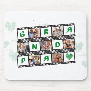 Grandpa's Personalised Gift with 7 Family Photos! Mouse Mat