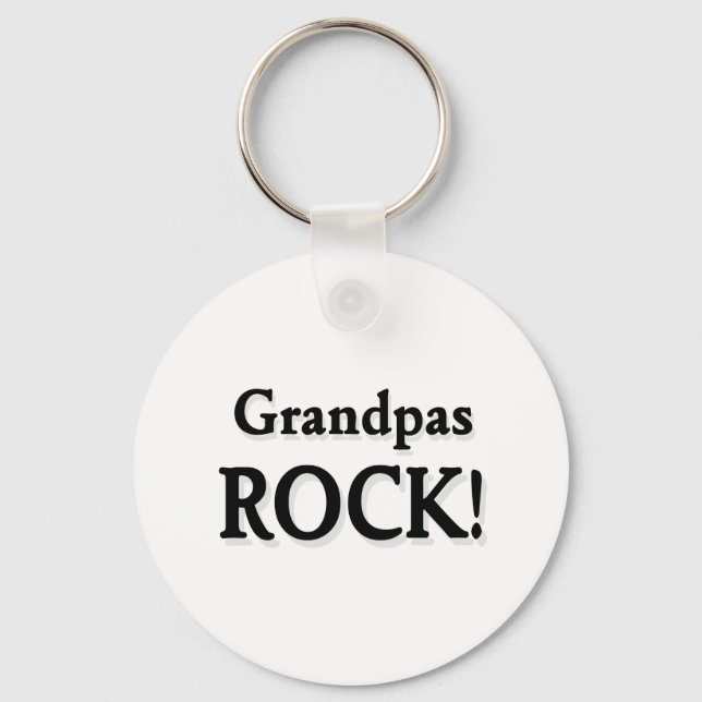 Grandpas ROCK! Key Ring (Front)