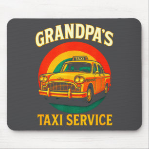 Grandpa's Taxi Service - Funny Driver Lover  Mouse Mat