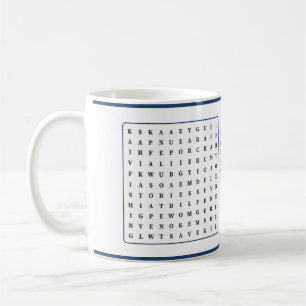 Grandpa's Word Search Real Puzzle Personalized Coffee Mug