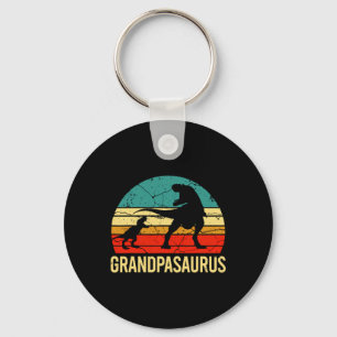Grandpasaurus Birthday T Rex Saurus Papa Grandpa Key Ring