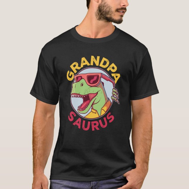 Grandpasaurus Rex Dinosaur Grandpa Saurus Family M T-Shirt (Front)