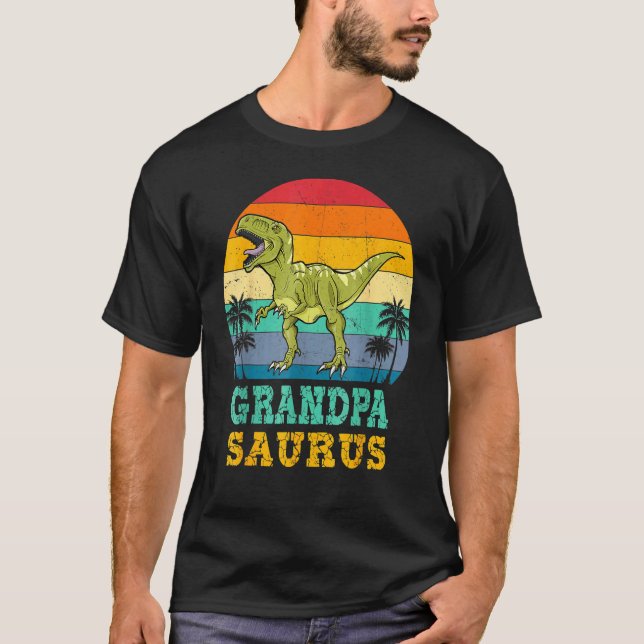 Grandpasaurus Rex Dinosaur Grandpa Saurus Family M T-Shirt (Front)