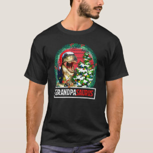 Grandpasaurus Santa Grandpa Dinosaur T Rex Xmas Tr T-Shirt