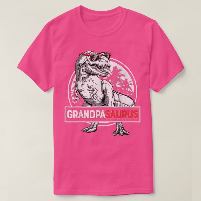 Grandpasaurus T Re Dinosaur Grandpa Saurus Family  T-Shirt (Design Front)