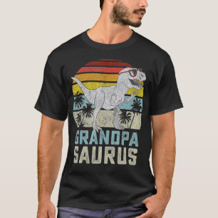 Grandpasaurus T Rex Dinosaur Grandpa Saurus Family T-Shirt