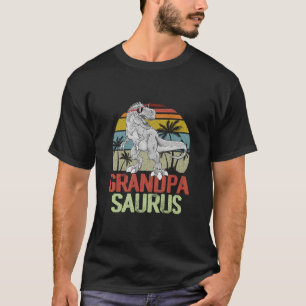 Grandpasaurus T Rex Dinosaur Grandpa Saurus Family T-Shirt