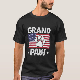 Grandpaw American Flag Father's Day Dog Grandpa Do T-Shirt