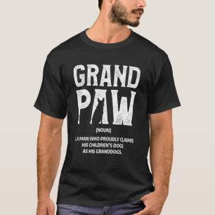 Grandpaw Dog Gifts Grandpa Animal Dogs Grandfather T-Shirt
