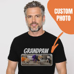 Grandpaw Dog Grandpa Custom Photo T-Shirt<br><div class="desc">Personalised shirt for the best dog grandfather featuring a photo of the furry grand kids.</div>