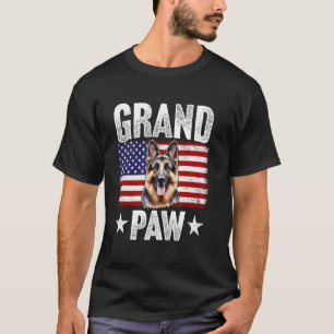 Grandpaw German Shepherd Grandpa Father's Day 4th T-Shirt