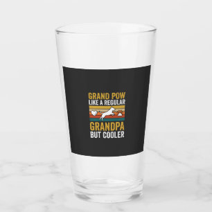 Grandpaw Grandpa Dog Lover Retro Glass