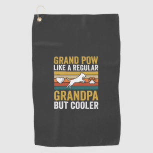 Grandpaw Grandpa Dog Lover Retro Golf Towel