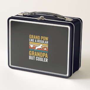 Grandpaw Grandpa Dog Lover Retro Metal Lunch Box