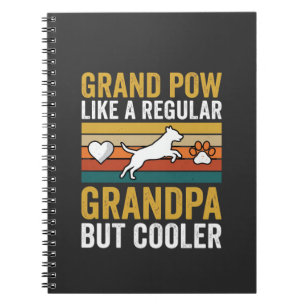 Grandpaw Grandpa Dog Lover Retro Notebook