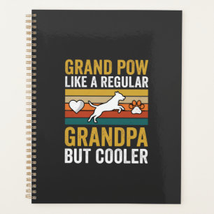 Grandpaw Grandpa Dog Lover Retro Planner