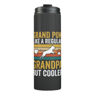 Grandpaw Grandpa Dog Lover Retro Thermal Tumbler